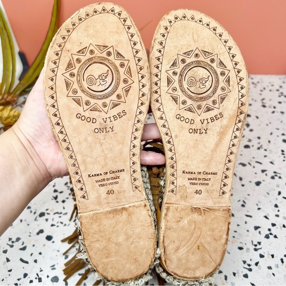 NEW Karma Of Charme x Free People Women’s Boho Fringe Tassel Sandals Sz 40 - Picture 7 of 7